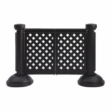 Fence Post and Base Black 3 ft H