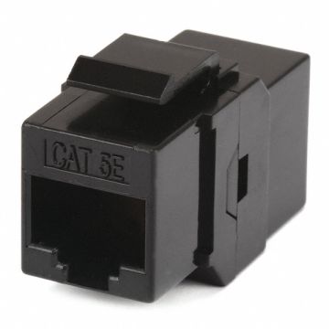 Datacom Jack Cat5e Inline Coupler Black