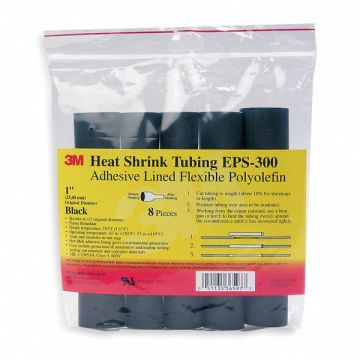 Shrink Tubing 6 in Blk 0.5 in ID PK10