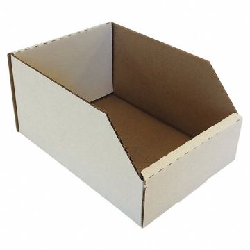 Corr Shelf Bin White Cardboard 4 1/2 in