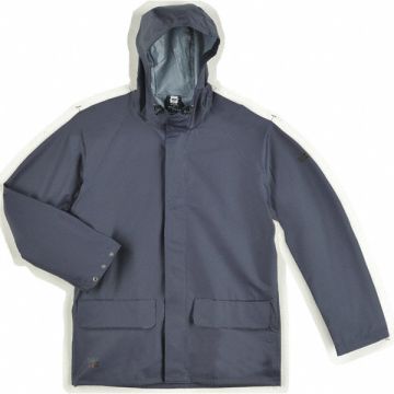 Rain Jacket PVC/Polyester Navy 4XL