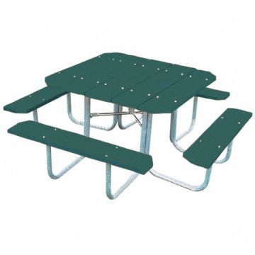 Picnic Table 76 W x76 D Green