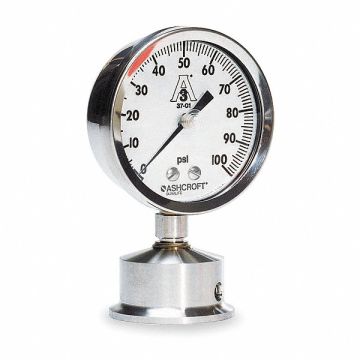 D1018 Pressure Gauge 0 to 100 psi 3-1/2In
