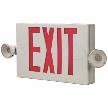 Exit Sign w/Emergency Lights 2W Grn