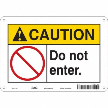 Safety Sign 7 in x 10 in Polyethylene