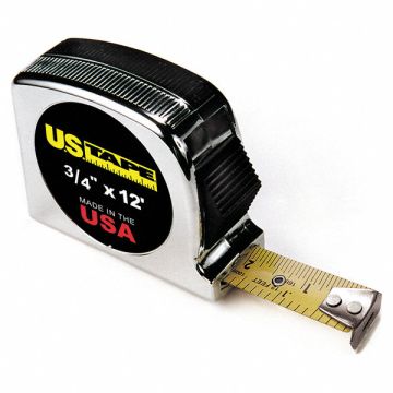 Tape Measure 3/4 In x 12 ft Chrome