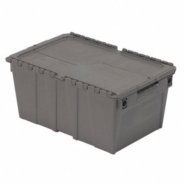 Attached Lid Container 1.0 cu ft Gray