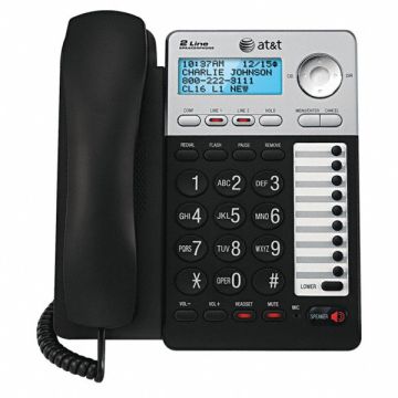 Corded Phone System w/Caller ID Black