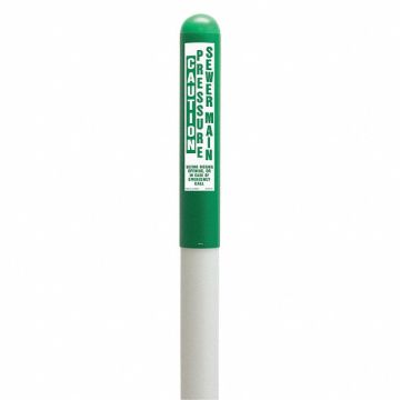 Utility Dome Marker 66 in H Green/White