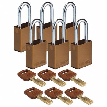 Lockout Padlock Al Brn Key Different PK6
