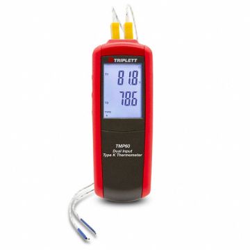 Dual Input Thermocouple J/K Thermometer