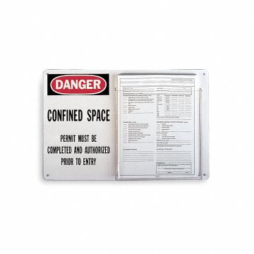 Tag Holder 12X19 Confined Space Permit