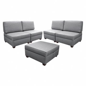 Sectional Sofas Set 150 W Gry Upholstery