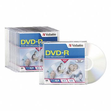 DVD-R Disc 4.70 GB 120 min 16x PK10