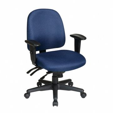 Desk Chair Fabric Navy 17-21 Seat Ht