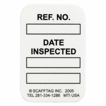 Microtag(r) Inspected Insr Bk/Wht PK100