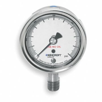 D0992 Pressure Gauge 0 to 60 psi 2-1/2In 1/4In