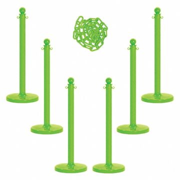 Barrier Post Kit 40 H Safety Green