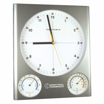 Clock Analog Hygrometer -34 to 116 F