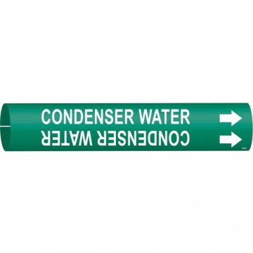 Pipe Marker Condenser Water 2 13/16in H