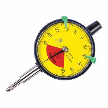 Dial Indicator 0 to 0.1mm Range Yellow