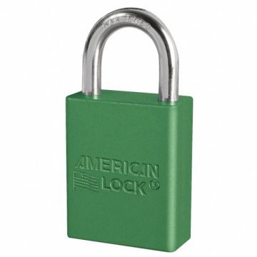 D5336 Lockout Padlock KA Green 1-7/8 H PK12
