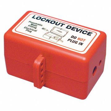 Plug Lockout Red 5/16In Shackle Dia.