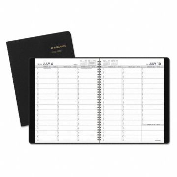 Appointment Book Black 8-1/4 x 10-7/8