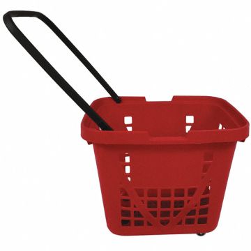 Rolling Hand Basket PP Red 20 5/64 in