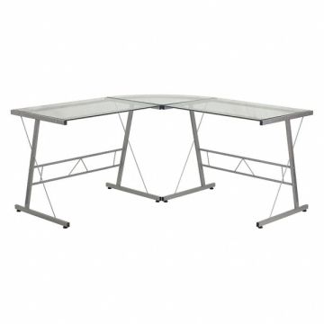 Office Desk Overall 83-1/2 W Silver Top