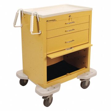 Emergency Cart 25x32x39 Yellow 3 Drawer