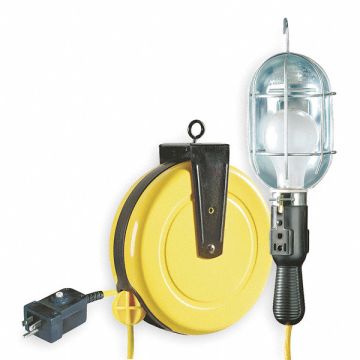 Cord Reel w/Lamp Incan 50ft 18AWG 120VAC
