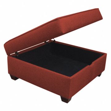 Storage Ottoman 36 Wx18 H Red Upholstery