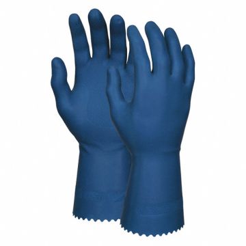 J4439 Chemical Gloves L 12 in L Dark Blue PR