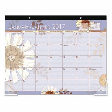 Desk Calendar Floral 22 X17