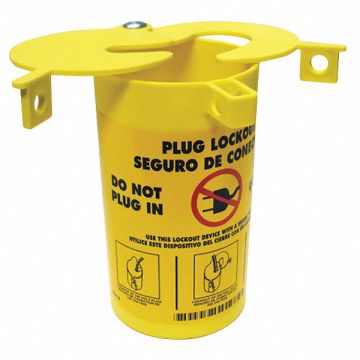 Plug Lockout Yellow 1/4In Shackle Dia.