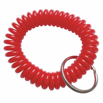 Wrist Coil with Key Ring Red