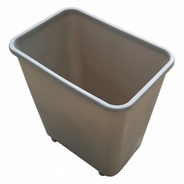 Wastebasket Rectangular 1-6/7 gal Beige