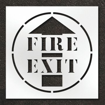 Pavement Stencil Fire Exit