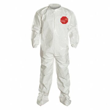 Collared Coverall w/Socks White 2XL PK12