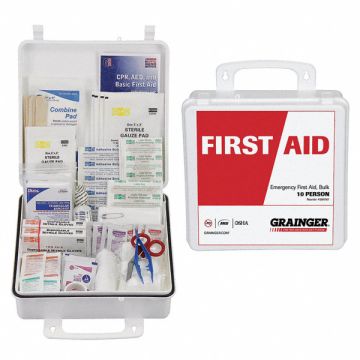 First Aid Kit Bulk White 136 Pcs 10 Ppl