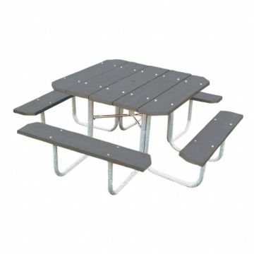 Picnic Table 76 W x63 D Gray