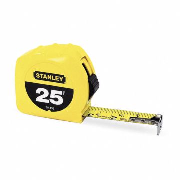 Tape Measure 1 In x 25 ft Yellow In./Ft.