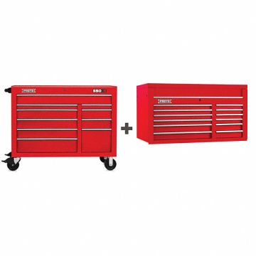 Rolling Cabinet 41 H 10 Drawer Top Chest