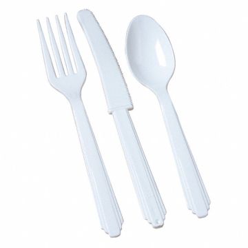Disp Cutlery Set WH Heavy Weight PK400