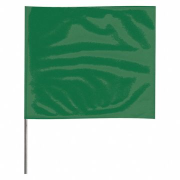 Marking Flag 15  Green PVC PK100