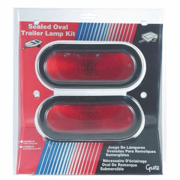 Trailer Lighting Kit Oval Red 8-1/4 L