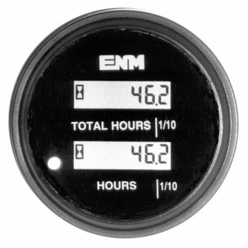 DC Hour Meter LCD Round Resettable