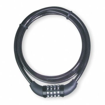 Cable Lock 60 in Braided Steel Black