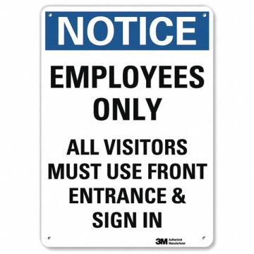 Notice Sign 14 in x 10 in Aluminum